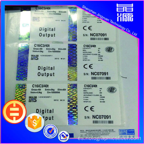 Etiqueta holográfica de la contra-falsificación de encargo